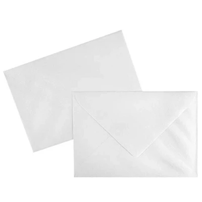 Afbeelding van Din C6 premium parelmoer enveloppen, 100 stuks, wit.