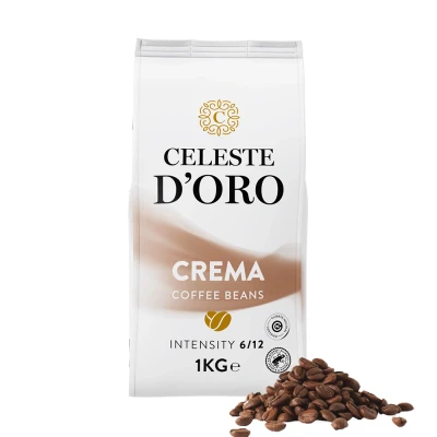 Afbeelding van 25% korting met code Celeste d&#039;Oro koffiebonen Finest Crema 1 stuk kg