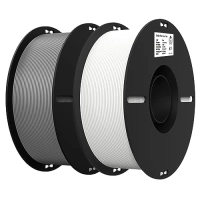 Afbeelding van Creality Ender PLA filament Value Pack (wit + grijs), 2 kg spoel 1,75 mm, duurzaam, voor 3D printers, Neatly Wound vloeibare print, geen verstopping en vervorming