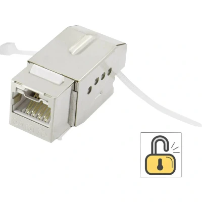 Afbeelding van Renkforce RJ45 inbouwmodule Met vergrendelingsfunctie Keystone CAT 6A KSV10