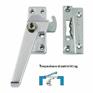 Afbeelding van Axa Raamsluiting met nok cilindersluiting links opbouw F1 3319 61 91/6