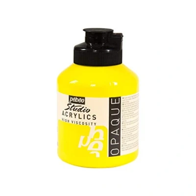 Afbeelding van Pébéo acrylverf Fine Studio geel ondoorzichtig primair 500 ml