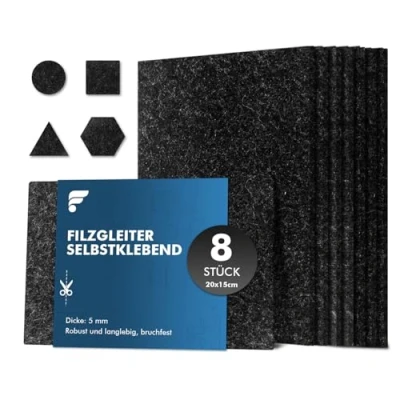 Afbeelding van shinfly Viltglijders, zelfklevend, 5 mm dik, voor stoelen, vilt, met ideale hechting meubels, vloeren