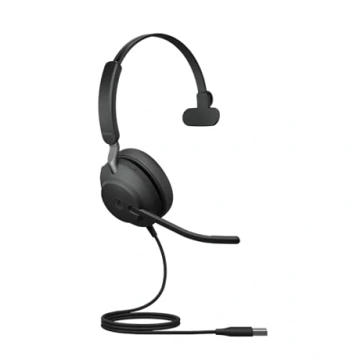 Image de Jabra Evolve2 40 SE MS Mono Micro casque sur oreille filaire USB A isolation acoustique Certifié pour Microsoft Teams