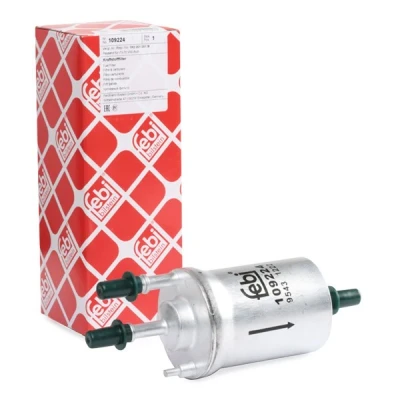 Afbeelding van FEBI BILSTEIN 109224 Brandstoffilter Pijpfilter Met drukregelaar SEAT: Ibiza 4, SKODA: Fabia 2, VOLKSWAGEN: Polo V Hatchback