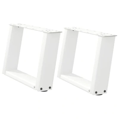 Afbeelding van vidaXL Salontafelpoten 2 st U vormig 50x(30 31) cm staal wit
