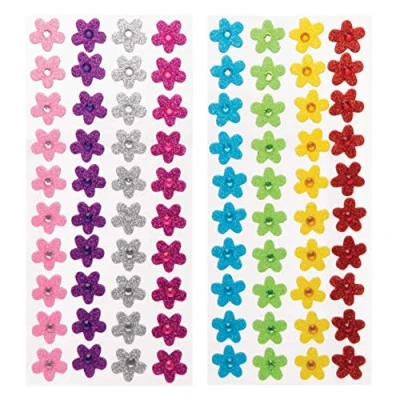 Afbeelding van Baker Ross Strassee, bloemen, schuim, stickers, 80 delige set