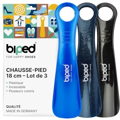 Afbeelding van biped 3 stuks schoenlepel kunststof 18 cm gemaakt in Duitsland z1570 (dark sky)