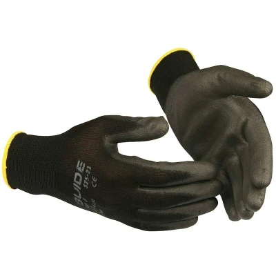 Afbeelding van Guide werkhandschoenen 525 zwarte nylon / PU maat 11
