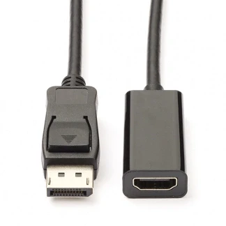 Afbeelding van DisplayPort naar HDMI adapterkabel Nedis 0.2 meter (Full HD)