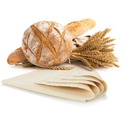 Afbeelding van Robin Goods® Linnen canvas voor het bakken van brood, deegdoek 100% natuurlijk linnen, bakkerijlinnen bereiden deeg en brood (120 x 75 cm, 1 stuk)