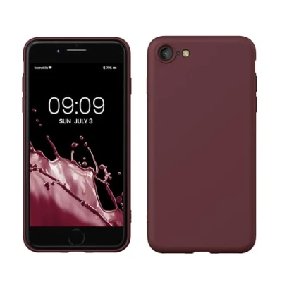 Afbeelding van kwmobile telefoonhoesje geschikt voor Apple iPhone SE (2022) / (2020) 8 7 Hoesje smartphone Back cover in wijnrood