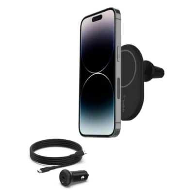 Image de Belkin Support de Téléphone Voiture Grille d&#039;Aération avec Fonction Charge MagSafe