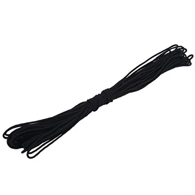 Afbeelding van VGEBY Paracord voor buiten, 2 mm Dia 1 Strand Core Multifunctioneel Camping Klimmen Touw Binden (15 Zwart)