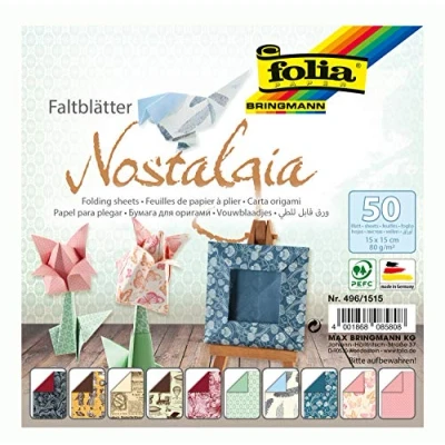 Afbeelding van Folia Vouwblaadjes Nostalgia 50 blaadjes 15 x cm