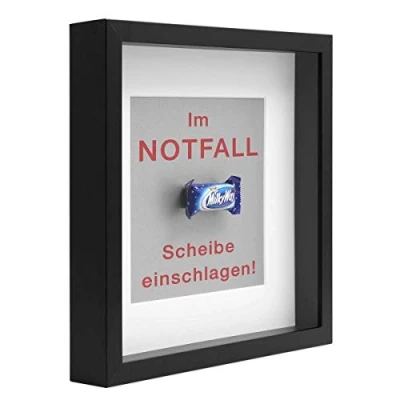 Afbeelding van PHOTOLINI 3D fotolijst diepte 30 x 40 cm zwart om te vullen voor objecten tot 3 lijst met passe partout