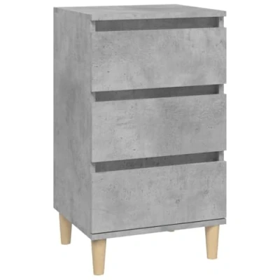 Image de vidaXL Table de chevet gris béton 40x35x70 cm819716