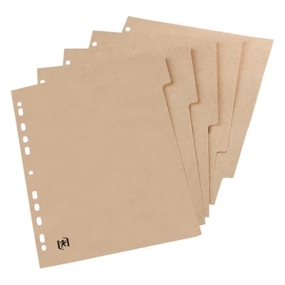 Image de Oxford Touareg intercalaires en carton A4 avec 5 onglets (11 trous)