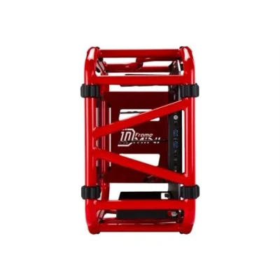 Image de IN WIN D Frame mini USFF ITX panneau latéral fenêtré (verre trempé) pas d&#039;alimentation (ATX12V/ PS/2/ EPS) Rouge brillant USB/Audio