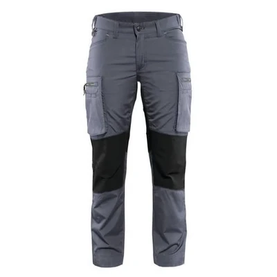 Image de Pantalon services stretch femme gris/noir