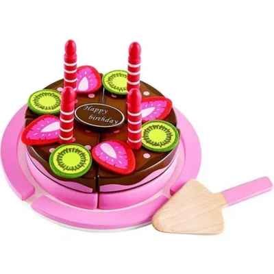 Afbeelding van Hape Houten speelgoed verjaardagstaart