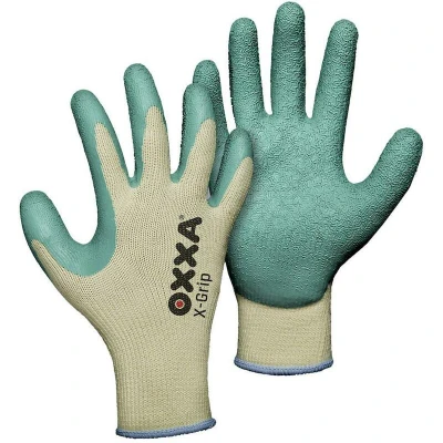 Afbeelding van Oxxa veiligheidshandschoen x grip katoen/polyester in latex met antisliplaag