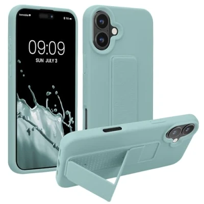 Afbeelding van kwmobile back cover voor smartphone geschikt Apple iPhone 16 Plus 1x beschermhoesje van kunststof In mintgroen