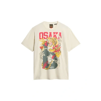 Afbeelding van Superdry Osaka Tshirt print, Heren, Maat: XL, Bone white