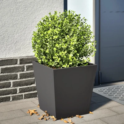 Afbeelding van vidaXL Plantenbak 40x40x40 cm staal zwart