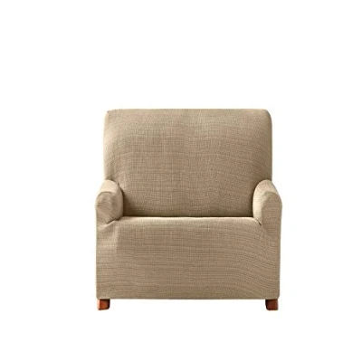 Afbeelding van Eysa Aquiles elastische banksprei 1 fauteuil kleur 01 beige, polyester katoen, 37 x 29 5 cm