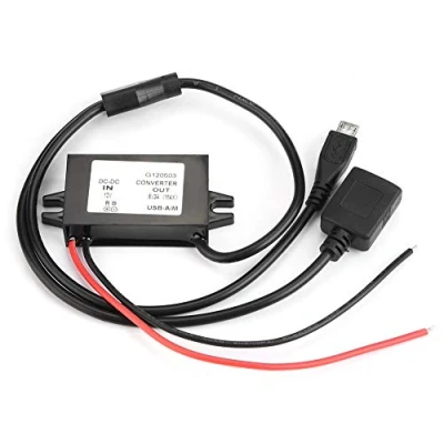 Afbeelding van DC verstuiver, stroomomvormer, 12 V naar 5 V, 3 A, USB A/M, voedingstransformator, adapter, uitgangsspanningsregelaar
