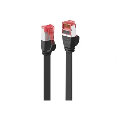 Image de Lindy Cordon de raccordement RJ 45 (M) pour 30 cm U / FTP (Paire torsadée blindée) CAT 6 moulé sans crochet plat noir
