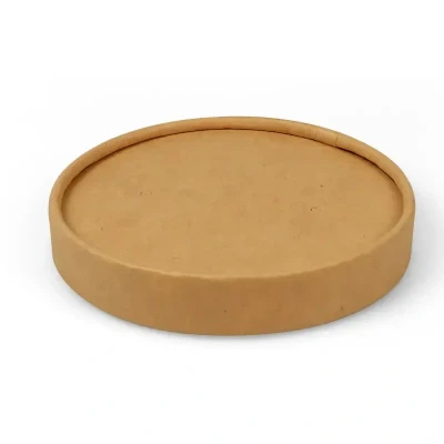 Afbeelding van soup To Go Cups Lid cup Kraft Brown Cardboard Ø 98mm