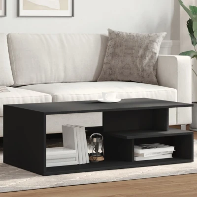 Afbeelding van Salontafel 102x55x35 cm bewerkt hout zwart