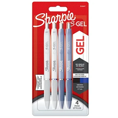 Afbeelding van Sharpie S gel roller fashion mix, medium punt, blister van 4 stuks in geassorteerde kleuren gelroller