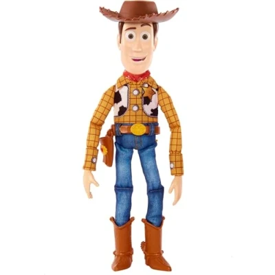 Afbeelding van Mattel Disney Pixar Toy Story Roundup Fun Woody Groot sprekend actiefiguur, 30,5 cm hoog met 20 zinnen Authentieke details, pluche stof en kunststof, HFY35