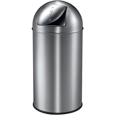 Image de Poubelle Pushcan avec clapet push 40 litres chrome mat