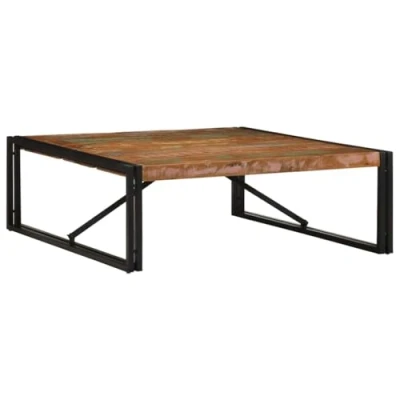 Afbeelding van vidaXL Salontafel 100x100x35 cm massief gerecycled hout meerkleurig