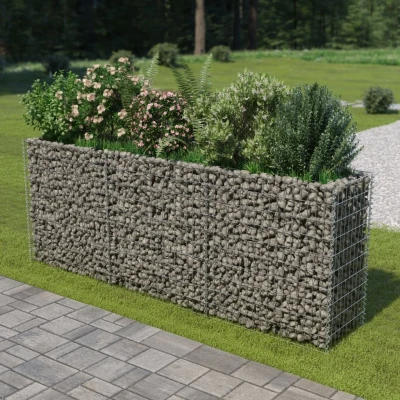Afbeelding van Gabion plantenbak verhoogd 270x50x100 cm gegalvaniseerd staal