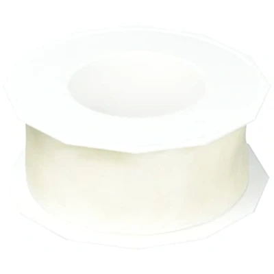 Afbeelding van C.E. Pattberg Präsent Four Seasons Organza lint met draad 40 mm x 25 m, crèmekleurig