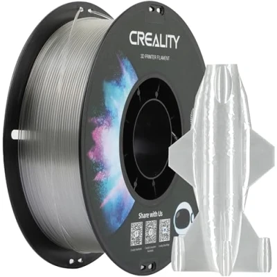 Afbeelding van Creality CR PETG filament 1,75 mm, 1 kg, uitstekende taaiheid, hoge precisie, geurloos, niet giftig, vochtbestendig, glanzend voor 3D printers (transparant)