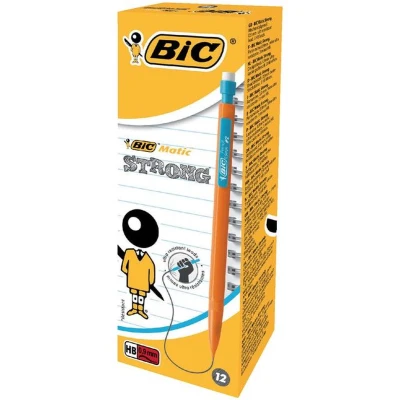 Afbeelding van Vulpotlood Bic matic strong 0.9mm inclusief HB stiften Omdoos a 12 stuk stuks