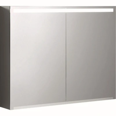 Afbeelding van Geberit Option spiegelkast met verlichting, 2 deuren wit