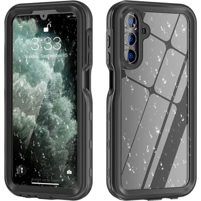 Afbeelding van Redpepper Hoesje Geschikt voor Samsung Galaxy A15 (4G) / (5G) Dot Plus Waterproof Backcover Zwart