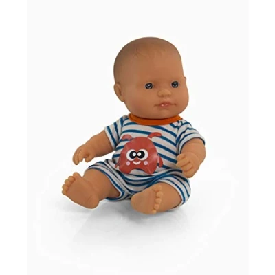 Afbeelding van Miniland 31673 poppenkleding, wit, blauw, 21 cm
