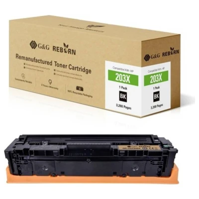 Afbeelding van G&amp;G Toner vervangt HP 203X Compatibel Zwart 3200 bladzijden Reborn remanufactured 21265