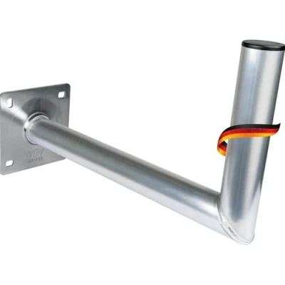 Afbeelding van SCHWAIGER 5156 beugel voor satellietschotel SAT antenne satellietinstallatie schotel muurbeugel van aluminium TÜV gekeurd wandafstand 45 cm zilver