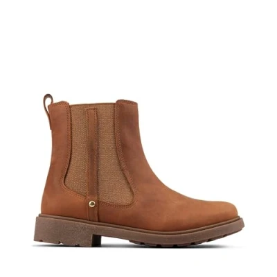 Afbeelding van Clarks Astrol Orin K Chelsea laars voor meisjes, Tan Leather