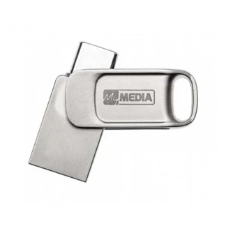 Afbeelding van MyMEDIA My Dual USB 2.0 /USB C Drive stick 64 GB Zilver 69267 2.0,