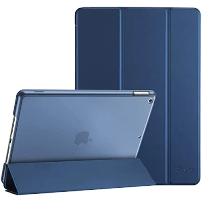 Afbeelding van ProCase Beschermhoes voor iPad 9/8/7e generatie 10,2 inch 2021 2020 2019 Smart Case Cover compatibel met 9/8/7 donkerblauw